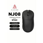 Ajazz NJ08 Ergonomik Kablosuz Ofis/Oyuncu Mouse-3 Modlu Kullanım-6 Seviye DPI-70 Gram