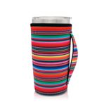 AJLTPA Neopren Yalıtımlı Kollu Bardak Kılıfı Tutucu Fikir 20oz Bardak Bardak için, 20 oz YETI Rambler Ozark Trail Rtic, Starbucks Venti Cold (Sadece Kupa Kolları) (Serape)