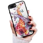 AjourTek iPhone SE 3 3. Nesil (2022), iPhone SE 2. (2020), iPhone 8 7, Dayanıklı Koruyucu Yumuşak Arka Kılıf Telefon Kılıfı, HOT12437 Zürafa Sevgili