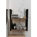 AJU 2 Katlı Duvar ve Tezgah Üzeri Raf Ev Banyo Mutfak Baharatlık, Kitaplık, Metal Çok Amaçlı Düzenleyici