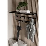 AJU Dekoratif Portmanto Metal Duvar Askılığı ve Raf Portmanto Modern Giysi Mont Elbise Askılığı