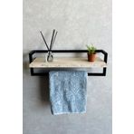 AJU Havluluk Banyo Rafı Sabunluk Şal Askılığı Havlu Askısı Banyo Mutfak Düzenleyici Modern Şık Raf