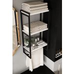 AJU Havluluk Duvar Rafı 3 Katlı Raf Banyo Mutfak Düzenleyici Modern Geniş Depolama Rafı Şık Havlu Askısı