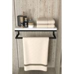 Aju Havluluk Duvara Monte Raf Aksesuarlık Şal Askılığı Ev Banyo Mutfak Düzenleyici Çok Amaçlı Raf Beyaz