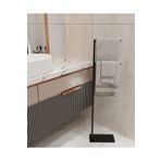 AJU Havluluk Kağıt Havlu Askısı Siyah Metal Malzeme Kurulum Gerektirmez Devrilmez Banyo Düzenleyici