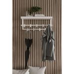 AJU Raflı Metal Duvar Askılığı – Modern Ceket, Mont, Havlu ve Şemsiye Askısı