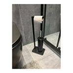 Aju Tuvalet Kağıtlığı Siyah Fırçalı Özel Tasarım Ağır Döküm Ayaklı Devrilmez Banyo Kurulum Gerektirmez
