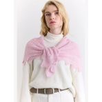 Ajur Örgü Geniş Şal Pembe