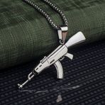 Ak-47 Erkek Kolye Çelik Takı Aksesuar k24 t5
