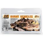 Ak Interactive AK 4120 5x35 ml. Yanmış Araçlar Efekti Pigmentleri, Enamel Model Boyası Seti