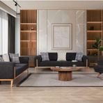 Ak Sofa Leon Koltuk Takımı Antrasit 3+3+1