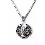 Ak Store Silver Erkek, Baykuş Owl (Bilgeliğin Sembolü) Figürlü K-175 Paslanmaz Koromix Çelik Gümüş Kaplama Kolye