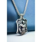 Ak Store Silver Gümüş Kaplama K-151 Paslanmaz Kromix Madalyon Kratos Gladyatör Ruhlu Savaşçı Kolye – Güç Sembolü