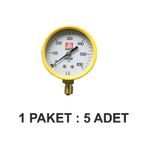 Ak Tek Manometre 63mm 0-5 Bar Yüksek Basınç Paket 5 Li