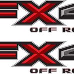 AK Traders Inc AK- (2'li Paket) FX4 Off-Road Çıkartması ABD Siyah Bayrak Yedek Çıkartma F 150 4x4 Kamyon için Başucu Amblemi Süper Görev: Boyut: 15,24 cm