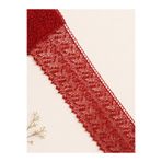 Ak Tuhafiye 11 Cm Çiçek Desenli Kırmızı Güpür Dantel Şerit-Dekoratif Süsleme- 1 Metre-1043 Kırmızı