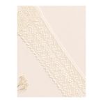 Ak Tuhafiye 11 Cm Çiçek Desenli Krem Güpür Dantel Şerit-Dekoratif Süsleme- 1 Metre-1043 Krem