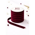 Ak Tuhafiye Bordo Kadife Kurdele 1 cm – 10 Metre | Süsleme, Bohça, Nişan, Nikah Şekeri, Dekor