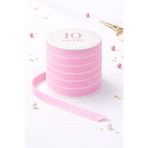 Ak Tuhafiye Pembe Kadife Kurdele 1 cm – 10 Metre | Süsleme, Bohça, Nişan, Nikah Şekeri, Dekor