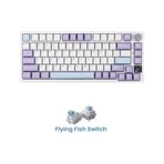 Ak820 Pro Mekanik Oyun Klavyesi,3 Modlu Tft Renkli Ekran Ve Cnc Düğmeli 81 Tuş,rgb Aydınlatma beyaz-flying-fish-switch