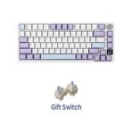 Ak820 Pro Mekanik Oyun Klavyesi,3 Modlu Tft Renkli Ekran Ve Cnc Düğmeli 81 Tuş,rgb Aydınlatma beyaz-gift-switch