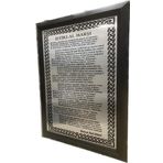 Aka 35x50 cm İstiklal Marşı Gümüş Metal Üzerine Baskı 35 mm Ahşap Çerçeve