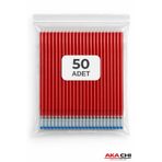 AKA CHI Isı ve Buhar ile Uçan Kalem İçi 2.50 ml Tekstil Kumaş Çizim Yedeği 50 Adet Kırmızı Silinebilir