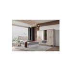 AKA HOME Petek Yatak Odası %100 MDF (Yatak Baza & Başlık Dahil Tam Set)