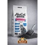 AkaCat Aktif Karbonlu İnce Taneli Topaklanan Kedi Kumu 20 lt Kokusuz ve Düşük Tozlanma Özelliği