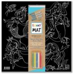 Akademi Çocuk - Funny Mat Black (Tebeşirli ) Deniz Kızları - 40X40