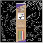 Akademi Çocuk Funny Mat Black (Tebeşirli) Dinazorlar