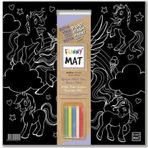 Akademi Çocuk - Funny Mat Black (Tebeşirli ) Unicorn - 40X40