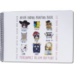 Akademi Çocuk Tükenmez Resim Defteri 25x35cm RESSAM KEDİLER Desenli Spiralli Defter