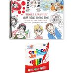 Akademi Çocuk Tükenmez Resim Defteri 3 & Carioca Joy Yıkanabilir 12'li Keçeli Kalem