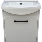 Akademik Mimarlık Banyo ve Tuvalet Mini Lavabo 55*40 cm (Banyo Dolabı Dahil) - Gri