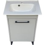 Akademik Mimarlık Turkuaz Seramik Cerastyle Lavabolu Banyo Dolabı 50*36.5 cm - Gri