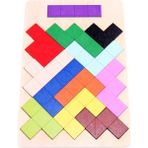 Akademiloji TOK-B30 Ahşap Tetris Zeka Oyunu