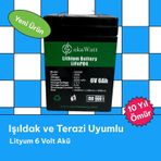 Akaenergy 6 Volt 6 Amper Lityum Terazi Aküsü