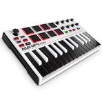 AKAI Professional MPK Mini MKII LE White - 16 arkadan aydınlatmalı pad, 8 atanabilir Q-link kontrolü ve 4 yönlü kumanda kolu ile taşınabilir 25 düğmeli USB MIDI klavye kontrol cihazı