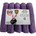 Akalın Büzgülü Lavanta Kokulu Orta Boy Çöp Torbası 55X60 cm 5 Rulo - 55 x 60 cm