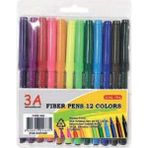 Akar 3A Fiber Pens Keçeli Kalem 12'li