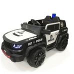 Akar Oyuncak Polis İznik 4x2 12 V Çift Kişilik Uzaktan Kumandalı Siyah Akülü Araba