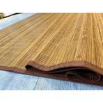 Akarsu Bambu Halı -Kilim Kahve Rengi | Çizgi / 170 x 230 / - 170 x 230 cm - Kahverengi