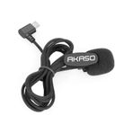 Akaso Kameralar İle Uyumlu Micro Usb Girişli Aksiyon Kamera Mikrofonu siyah