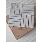 Akasya Ahşap Yer Karosu, ORGANİK BEYAZ 30x30 cm, 10'lu Paket, 0.9 m² Yer Kaplama