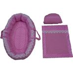 Akat Oyuncak Oval Pembe Bebek Yatağı Seti