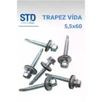 akatsuki tripaz 40Adet Çati Vidasi 5.5*60Trapez Vida 5,5X60