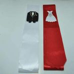 Akay DÜĞÜN TAKI KURDELASI KIRMIZI BEYAZ GELİN DAMAT KURDELA