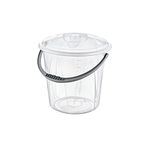 Akay Plastik 4'no Pls Saplı Şeffaf Su Kovası (15 lt)