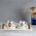 Akayev Mermer Beyaz Altın 30x20 cm Tepsi